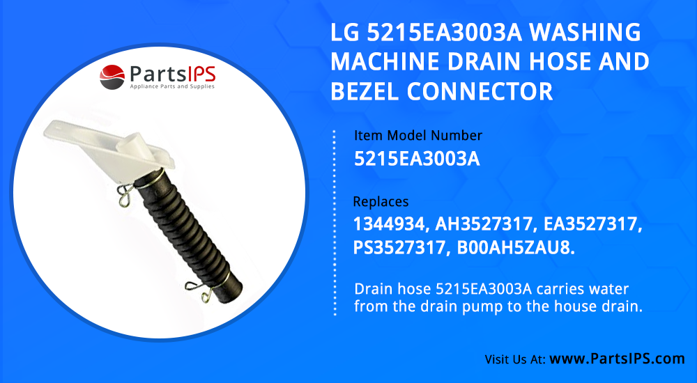 LG 5215EA3003A Washing Machine Drain Hose And Bezel Connector
